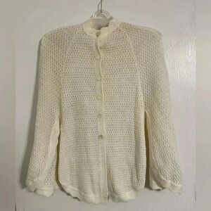 1960s Americana Vintage Shawl | White / Cream | One Size | Boho Wrap